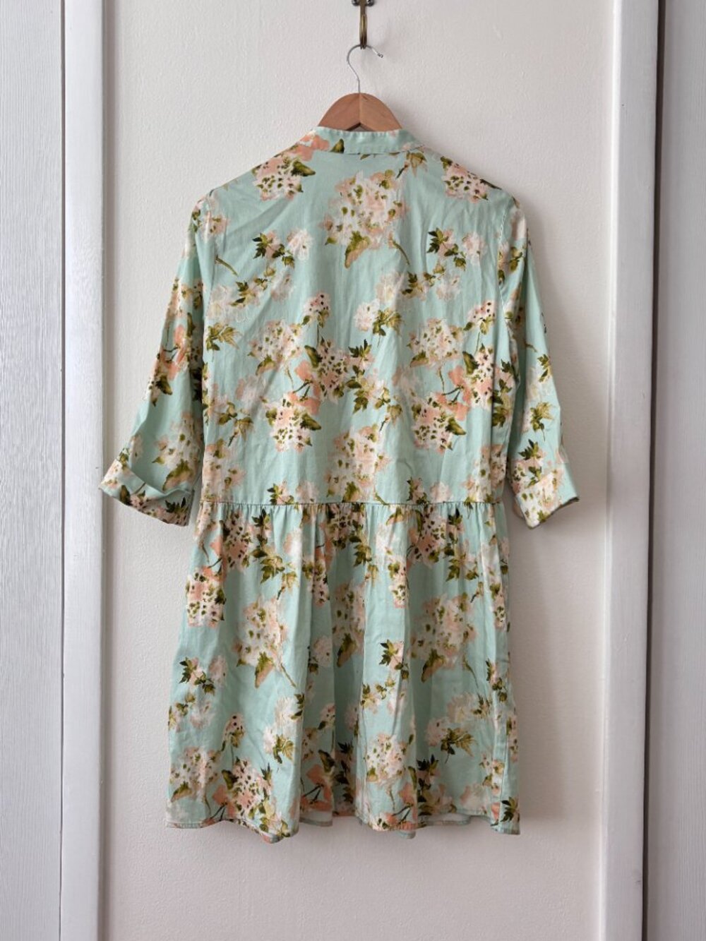 Tuckernuck Aqua Watercolor Royal Shirt Dress - Picture 9 of 10